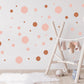 Pink and Brown Rustic Spots Wall Stickers, Nursery Wall Stickers, Kid's Room Wall Stickers, Removable Stickers Wall, Boho Nursery Wall Decor
