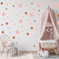 Pink and Brown Rustic Spots Wall Stickers, Nursery Wall Stickers, Kid's Room Wall Stickers, Removable Stickers Wall, Boho Nursery Wall Decor