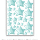 Pastel Blue Rustic Stars Wall Stickers, Nursery Wall Stickers, Blue Star Wall Decals, Boy's Bedroom Wall Stickers, Blue Nursery Wall Decor
