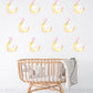 Sleeping Elephant on Moon Wall Stickers, Nursery Wall Stickers, Moon Wall Decals, Baby Elephant Decoration, Children's Bedroom Art, Nursery