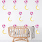 Cute Sleeping Bunny Wall Sticker Nursery Wall Sticker Moon Wall Decal Nursery Decor Cute Night Sky Nursery Decor Nursery Wall Decal Bunny