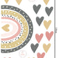 Beautiful Rainbow and Hearts Nursery Wall Stickers