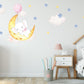 Sleeping Elephant Wall Sticker Cloud Moon Wall Sticker