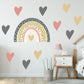 Beautiful Rainbow and Hearts Nursery Wall Stickers