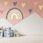 LARGE Heart Decal Rainbow Wall Sticker Nursery Wall Sticker Rainbow Wall Decal Boho Nursery Decor Nursery Wall Decal Playroom Wall Sticker