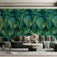 Large Leaf Botanical Wallpaper Dark Botanical Wallpaper