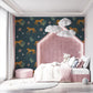Decor Wallpaper Navy Leopard Wallpaper Navy Floral Wallpaper Floral Leopard Wall