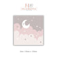 Pink Night Sky Wall Sticker, Nursery Wall Decal