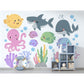 Sea Creature Wall Sticker Ocean Fish Decal Fish Underwater Decal Fish Bedroom Decor