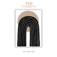 Black Arch with Beige Circle Wall Sticker, Boho Arch Wall Sticker