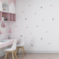 Pink Grey Watercolour Heart Wall Sticker kid Room Nursery Wall Decal Girl