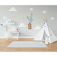 Cute Fox Balloon Wall Sticker Night Sky Decal Boho Nursery Wall Stickers Star Cloud Wall Decal Cute Nursery Decor Balloon Nursery Wall Decal