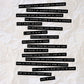 Black Strip Quote Stickers, Scrapbook Supplies, Journalling Stickers, Craft Stickers, Positive Word Stickers, Word Stickers, Scrapbooking