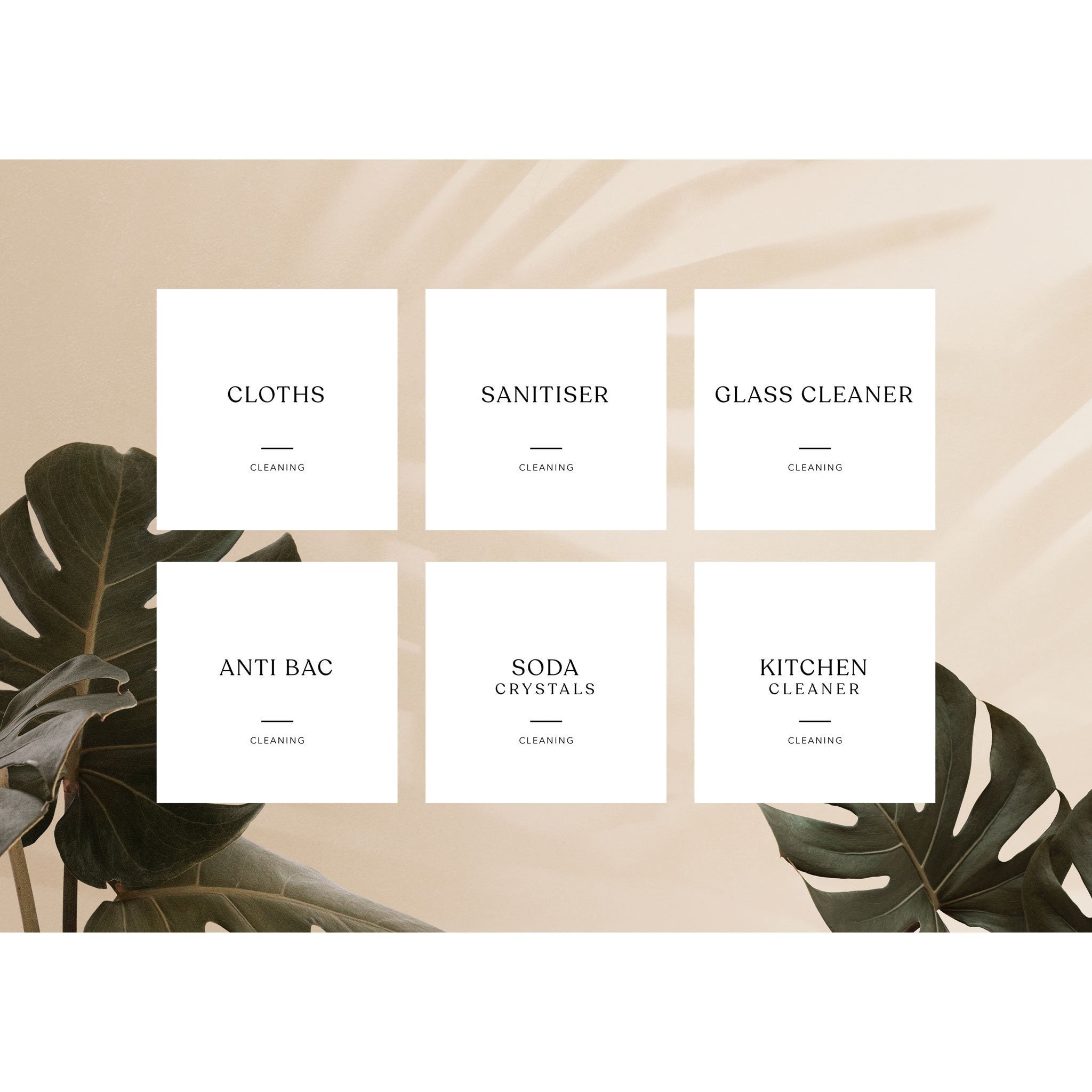 Cleaning Label Stickers, Cleaning Organisation Labels, Organisation St ...