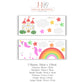 Rainbow Unicorn Wall Stickers, Nursery Wall Stickers, Unicorns Wall Decal