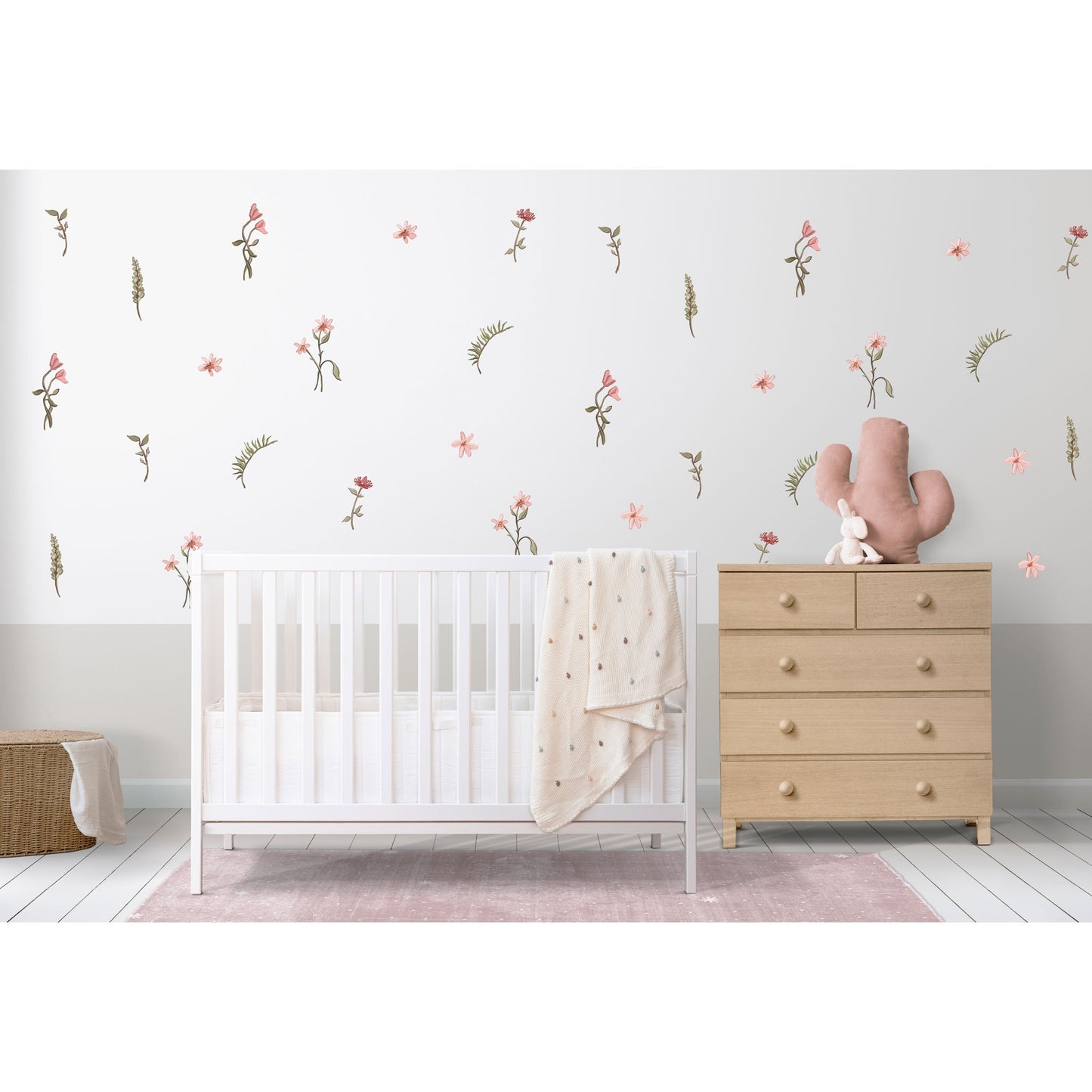 Boho Flower Wall Wall Sticker Nursery Floral Wall Decal Kid Wall Sticker Decal Flower