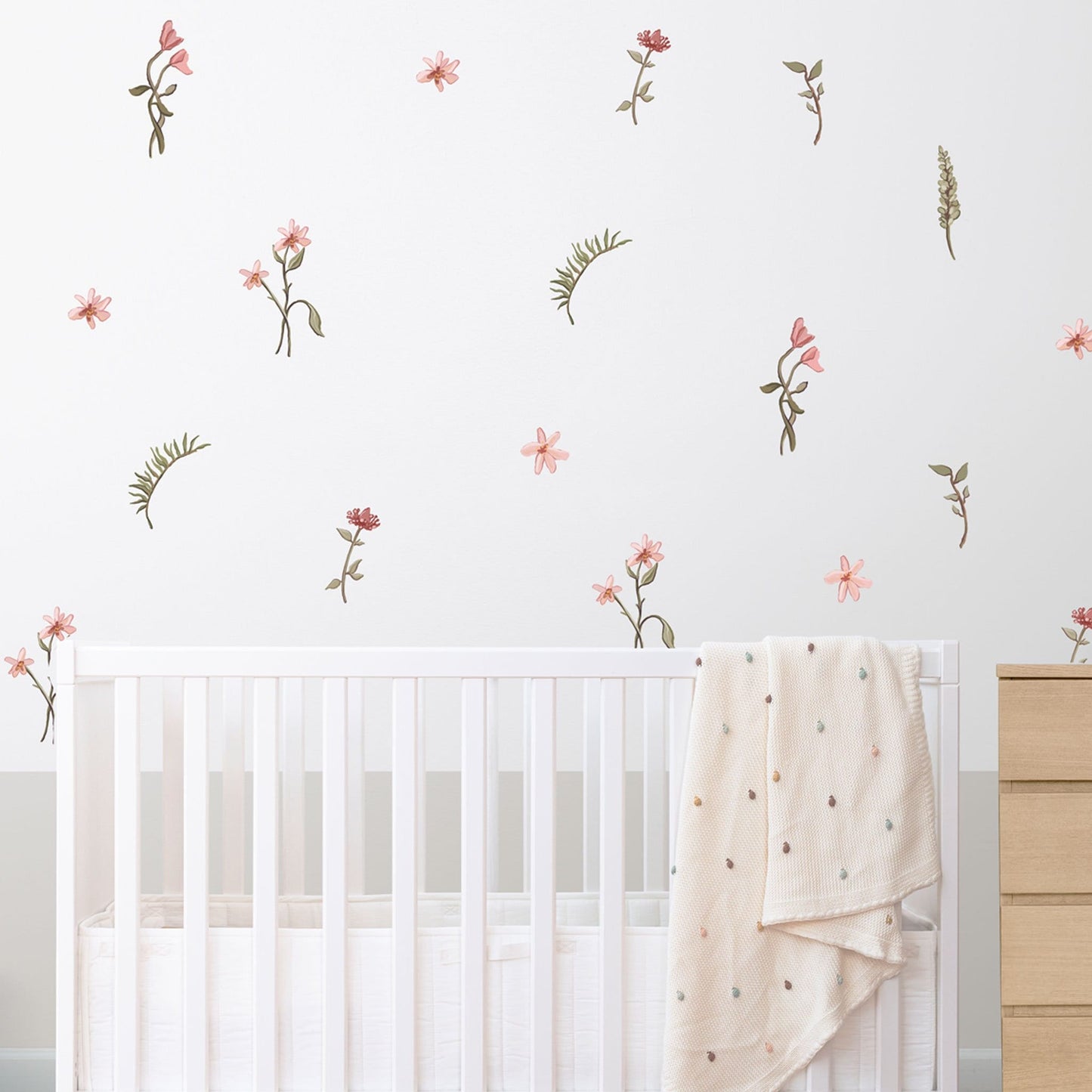 Decal Girls Bedroom Decor Reusable Removable Flower Wall Sticker