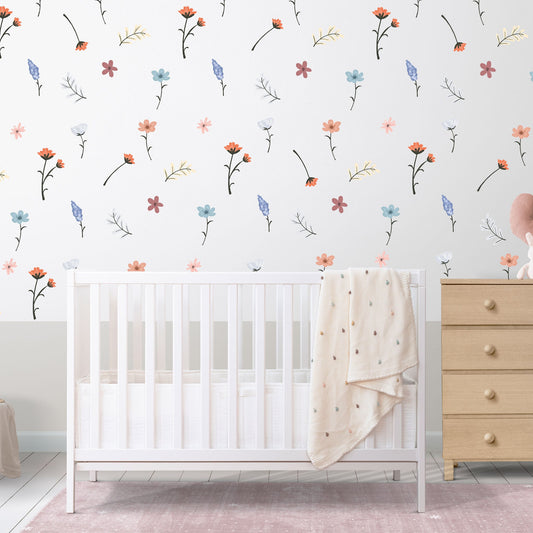 Boho Flower Wall Sticker Nursery Wall
