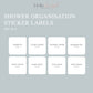 Shower Label Stickers, Bathroom Organisation Labels, Organisation Stickers, Organisation, Bathroom, Bathroom Shower Labels For Bottles
