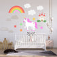 Rainbow Unicorn Wall Stickers, Nursery Wall Stickers, Unicorns Wall Decal