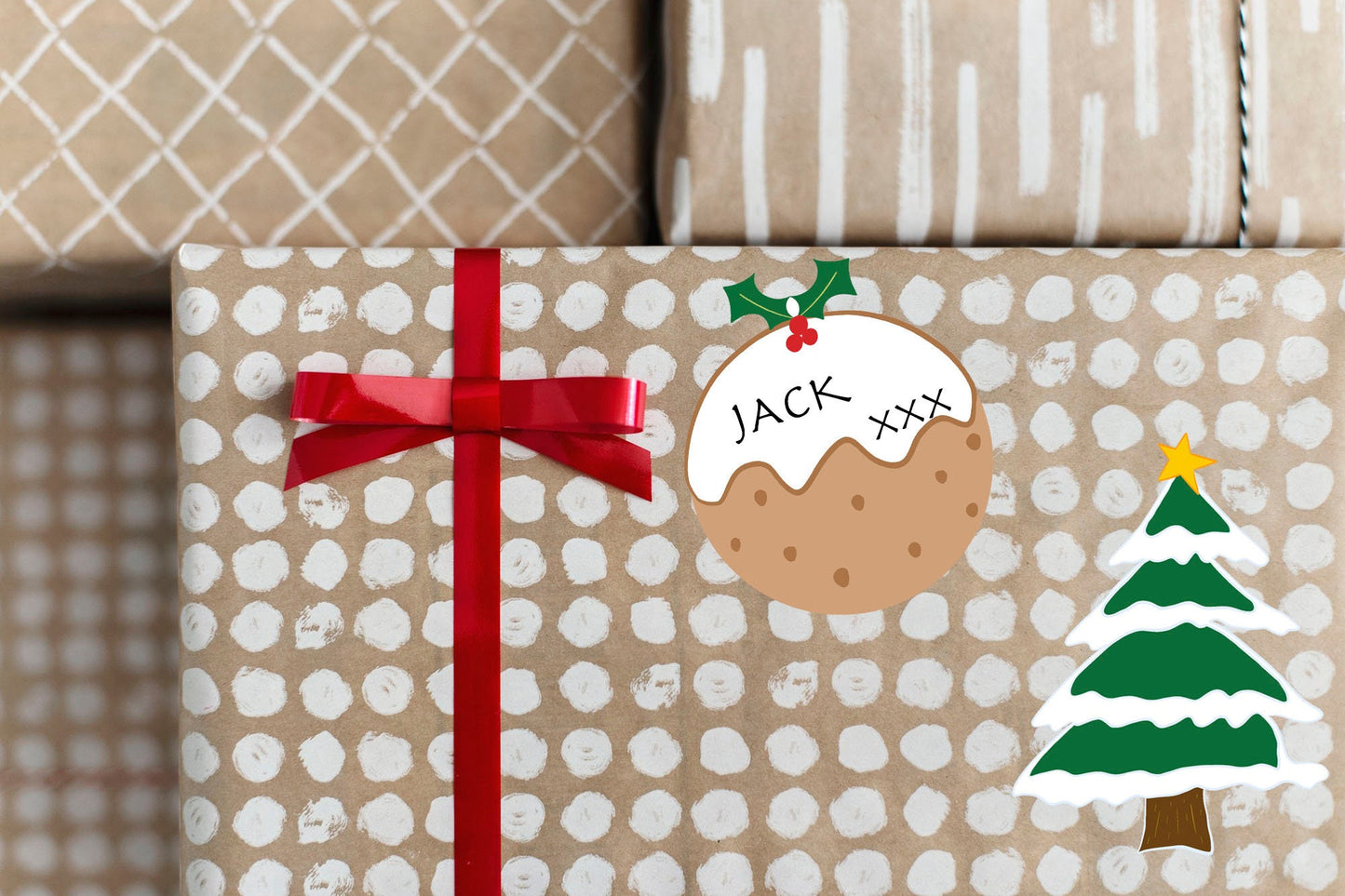 Christmas sticker sheet, Christmas Trees, perfect for gift decorations and festive crafts