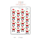 Christmas sticker set 7 sheets, Santa, reindeer, snowman, Christmas tree, gonk.