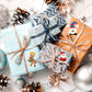 Christmas sticker set 7 sheets, Santa, reindeer, snowman, Christmas tree, gonk.
