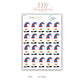 Christmas sticker set 7 sheets, Santa, reindeer, snowman, Christmas tree, gonk.