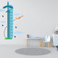 Large Blue Plane Hight Chart Wall Sticker Children's Measuring Sticker Wall Growth Chart Sticker Height Chart For Babies Large Decal