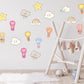 Hot Air Balloon Night Sky Sticker Cute Animals Hot Air Ballon Wall Decal Night Sky