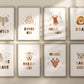 Animal Frame Prints Rainbow Cute Baby Nursery Decor Poster Safari Children's Picture Wall Art Work Boys Bedroom Girls Room Home Decor Ideas