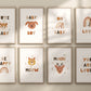 Animal Frame Prints Rainbow Cute Baby Nursery Decor Poster Safari Children's Picture Wall Art Work Boys Bedroom Girls Room Home Decor Ideas