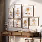 Animal Frame Prints Rainbow Cute Baby Nursery Decor Poster Safari Children's Picture Wall Art Work Boys Bedroom Girls Room Home Decor Ideas