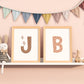 Alphabet Frame Prints Letters Cute Baby Nursery Decor Poster Boho Children's Picture Wall Art Work Boys Bedroom Girls Room Home Decor Ideas