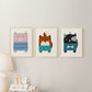Animal Frame Prints Woodland Cute Baby Nursery Decor Poster Safari Children's Picture Wall Art Work Boys Bedroom Girls Room Home Decor Ideas