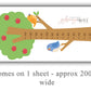 Get Your Hands on Our Handmade Apple Tree Growth Chart Wall Sticker - Perfect for Tracking Your Child's Growth Up to 140cm!