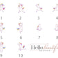 Personalised Name Unicorn Prints Unframed Nursery Decor Gift Idea Girls Bedroom Framed Wall Paper Designs Magical Dancing Unicorns Neutral