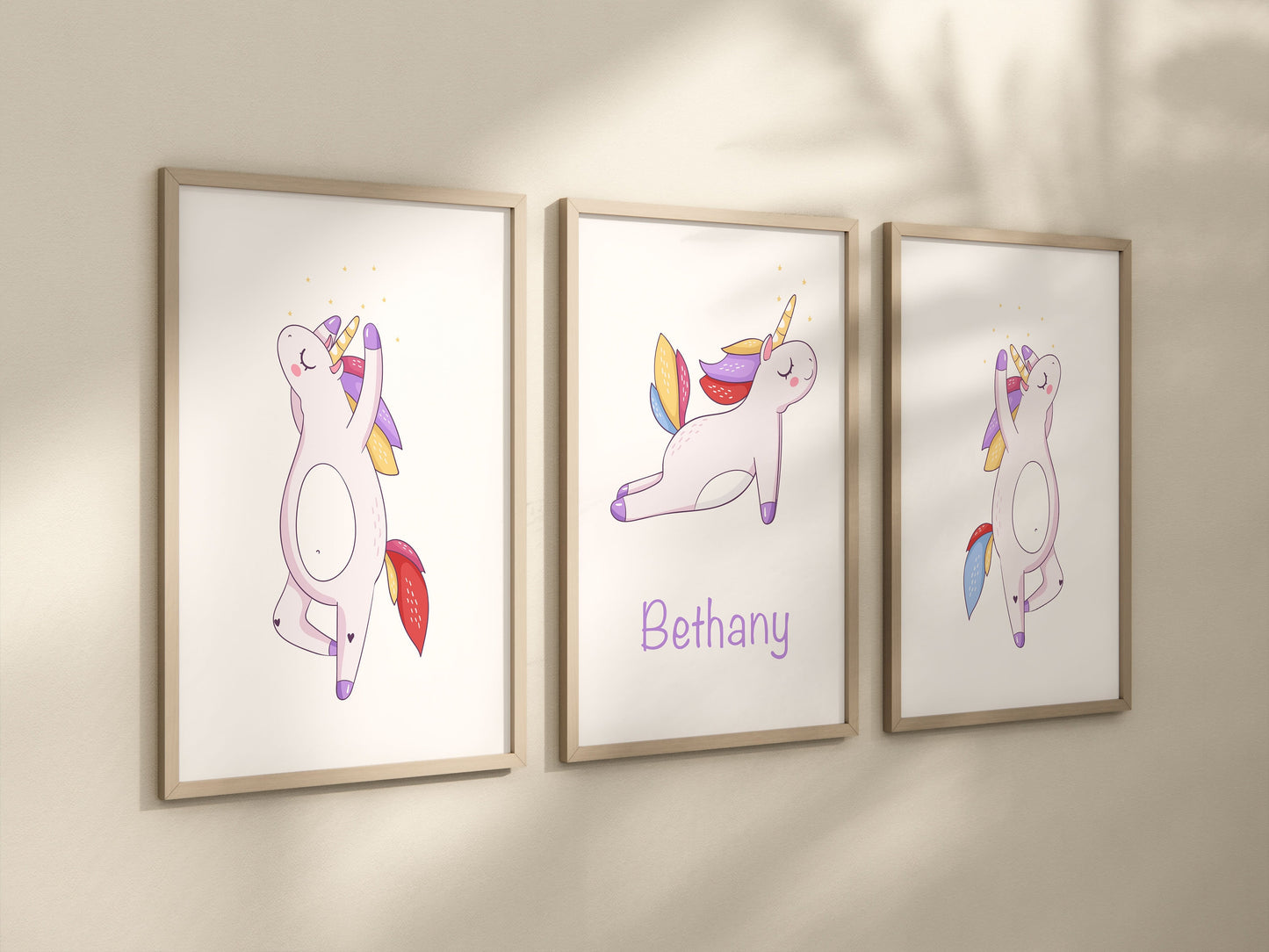 Framed Girl Bedroom Unicorn Picture Print