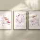 Personalised Name Unicorn Prints Unframed Nursery Decor Idea Girls Bedroom Framed Pictures Wall Paper Designs Magical Dancing Unicorns Names