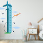Large Blue Plane Hight Chart Wall Sticker Children's Measuring Sticker Wall Growth Chart Sticker Height Chart For Babies Large Decal