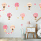 Pink Hot Air Balloon Wall Stickers Girls Hot Air Balloon Wall