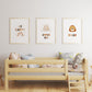 Animal Frame Prints Rainbow Cute Baby Nursery Decor Poster Safari Children's Picture Wall Art Work Boys Bedroom Girls Room Home Decor Ideas