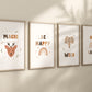 Animal Frame Prints Rainbow Cute Baby Nursery Decor Poster Safari Children's Picture Wall Art Work Boys Bedroom Girls Room Home Decor Ideas