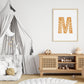 Alphabet Frame Prints Letters Cute Baby Nursery Decor Poster Boho Children's Picture Wall Art Work Boys Bedroom Girls Room Home Decor Ideas