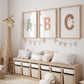 Alphabet Frame Prints Letters Cute Baby Nursery Decor Poster Boho Children's Picture Wall Art Work Boys Bedroom Girls Room Home Decor Ideas