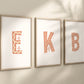 Alphabet Frame Prints Letters Cute Baby Nursery Decor Poster Boho Children's Picture Wall Art Work Boys Bedroom Girls Room Home Decor Ideas