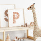 Alphabet Frame Prints Letters Cute Baby Nursery Decor Poster Boho Children's Picture Wall Art Work Boys Bedroom Girls Room Home Decor Ideas