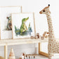 Animal Frame Prints Rainbow Cute Baby Nursery Decor Poster Safari Children's Picture Wall Art Work Boys Bedroom Girls Room Home Decor Ideas