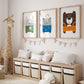 Animal Frame Prints Woodland Cute Baby Nursery Decor Poster Safari Children's Picture Wall Art Work Boys Bedroom Girls Room Home Decor Ideas