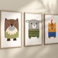 Animal Frame Prints Woodland Cute Baby Nursery Decor Poster Safari Children's Picture Wall Art Work Boys Bedroom Girls Room Home Decor Ideas
